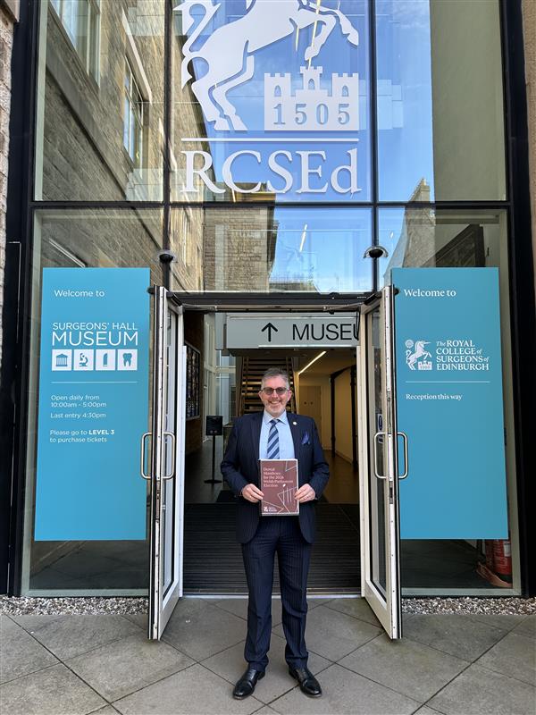 Professor Grant McIntyre with the Welsh Dental Manifesto 2026