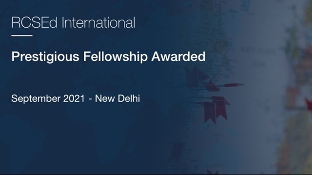 Read Prestigious Fellowship Awarded at RCSEd in full