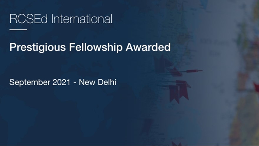 Prestigious Fellowship Awarded at RCSEd
