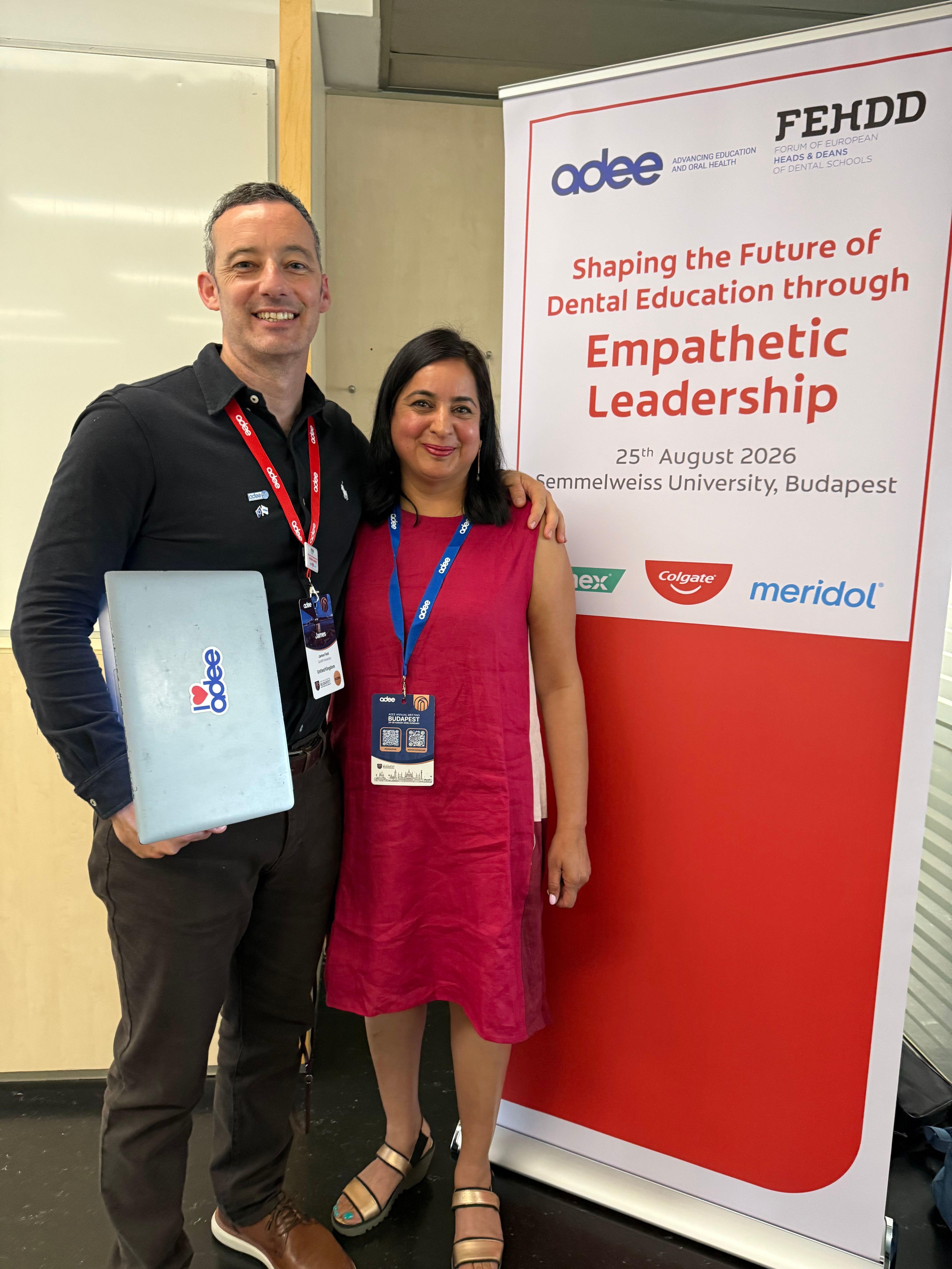 FDT Chair Professor James Field and Dr Shannu Bhatia From Cardiff University at ADEE Conference 2026