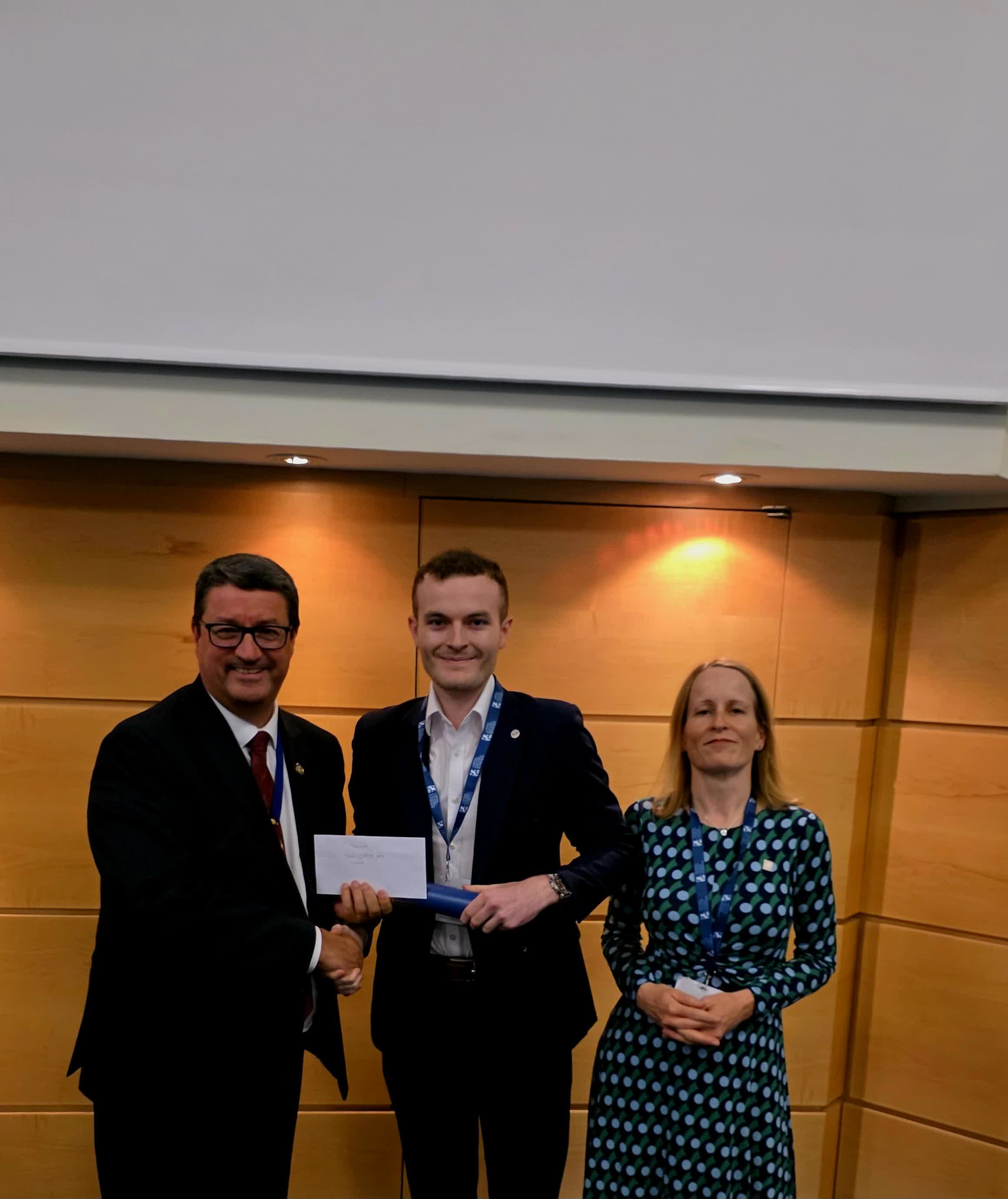 Winner of the Triennial Oral Presentation, Jack Carter