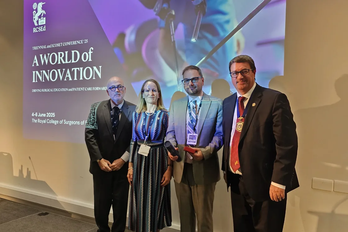 MacLeod McLaren Medal in Patient Safety Award, Professor Steven Yule on behalf of the Surgical Sabermetrics Laboratory (SaberLab) MacLeod McLaren Medal in Patient Safety Award, Professor Steven Yule on behalf of the Surgical Sabermetrics Laboratory (SaberLab)