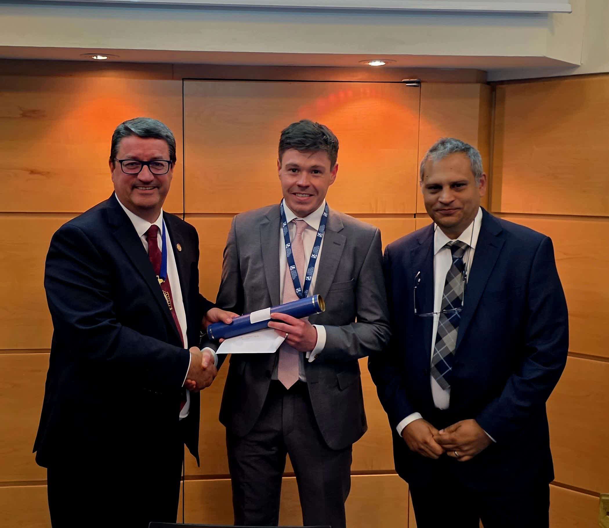 Winner of the ICOSET Poster and Oral Presentation, Joe Norton