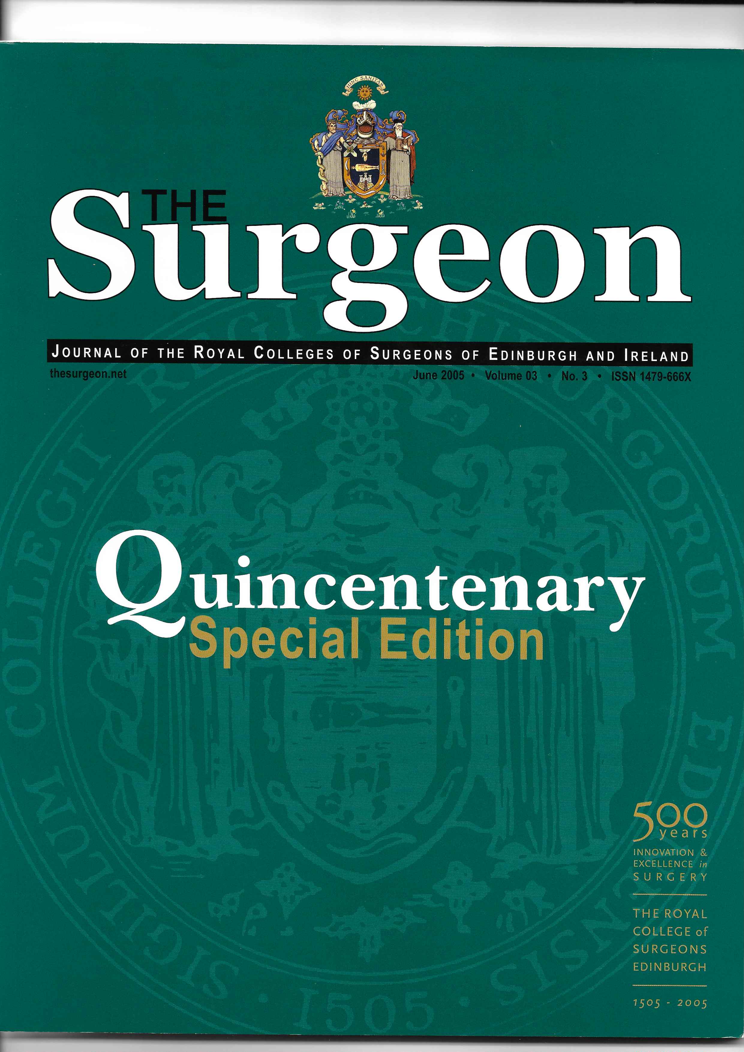 RCSEd Quincentenary The Surgeon Special Edition