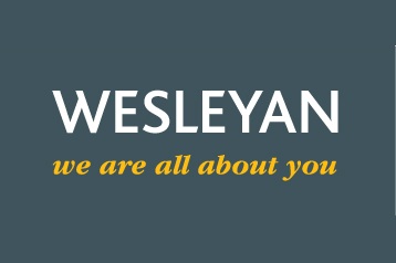 Wesleyan Reverse Logo On Grey Background